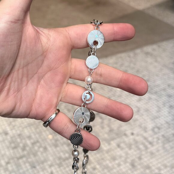 Montblanc Star Collection Sterling Silver Pearls Necklace & Bracelet Set - Picture 6 of 12